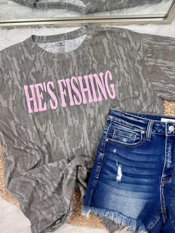 He’s fishing