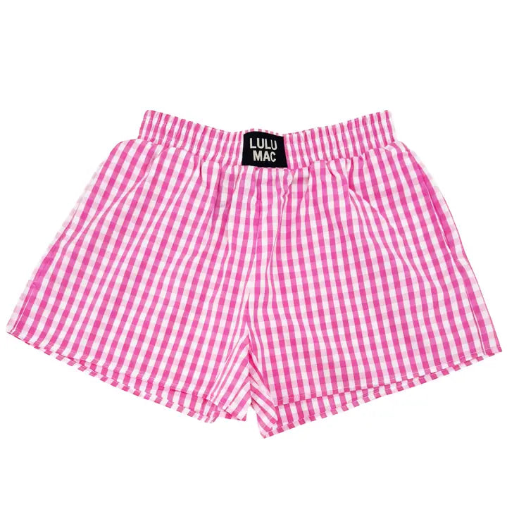 Pink Gingham shorts (Lulu Mac)