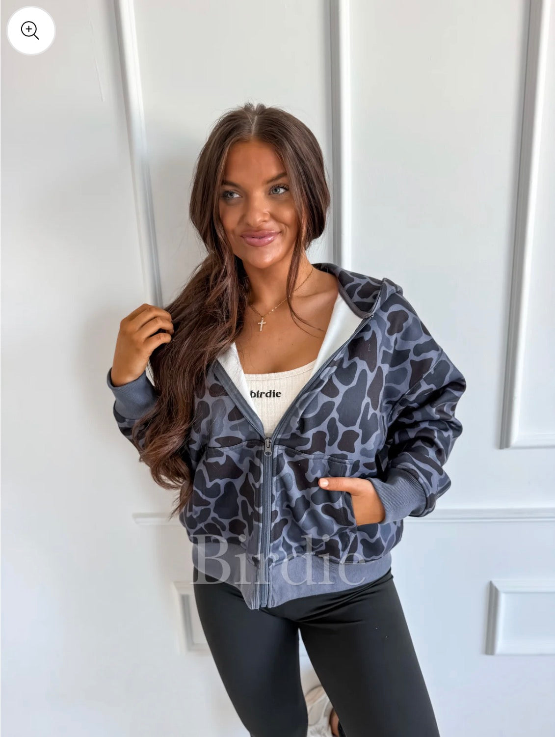 BIRDIE PREORDER Full Zip Camo Jacket in Blackout Duck Camo